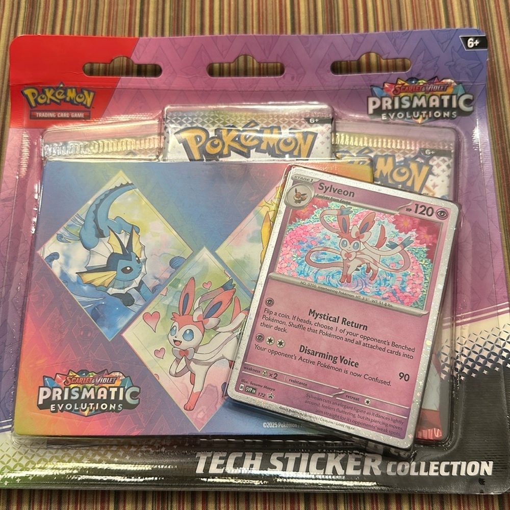 Pokemon Prismatic Evolutions Tech Sticker Collection